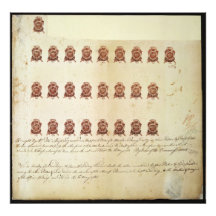 Briefmarken-Tat 1765 ein Penny-Briefmarken-Beweis- Kunstfotos