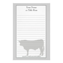 Briefpapier Angus Stier Personalisiertes Druckpapier
