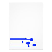 Briefpapier Einladung Postkarte Floral blume blau