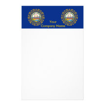 Briefpapier mit Flagge des New Hampshire Personalisiertes Druckpapier