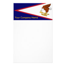 Briefpapier mit Flagge von American Samoa Bedrucktes Papier
