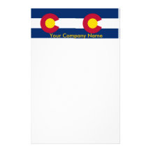Briefpapier mit Flagge von Colorado Personalisiertes Druckpapier