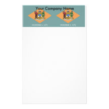 Briefpapier mit Flagge von Delaware Personalisierte Druckpapiere