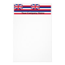 Briefpapier mit Flagge von Hawaii Personalisiertes Büropapier