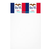 Briefpapier mit Flagge von Iowa Bedrucktes Büropapier