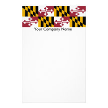 Briefpapier mit Flagge von Maryland Personalisierte Druckpapiere