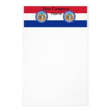 Briefpapier mit Flagge von Missouri Druckpapiere