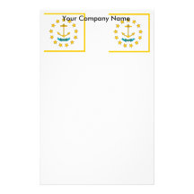 Briefpapier mit Flagge von Rhode Island Personalisiertes Druckpapier
