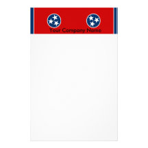 Briefpapier mit Flagge von Tennessee Individuelles Druckpapier