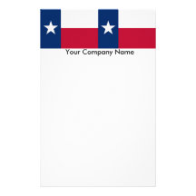 Briefpapier mit Flagge von Texas Bedrucktes Büropapier