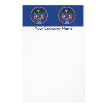 Briefpapier mit Flagge von Utah Bedrucktes Büropapier