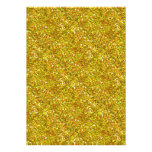 BRIGHT CHICKIE YELLOW WHITE PEACH GREEN BROWN GLIT CUSTOM INVITATION