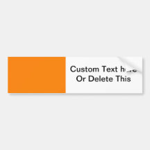 bright orange DIY custom background template Bumper Stickers