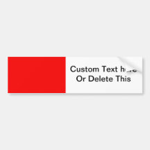 bright red DIY custom background template Bumper Sticker