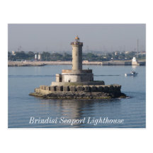Brindisi-Seehafen-Leuchtturm Postkarte