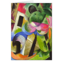 Bringen Sie w-Bäume durch Franz Marc, Vintage abst Grußkarte