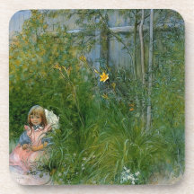 Brita im Blumen-Bett c1897 Getränke Untersetzer