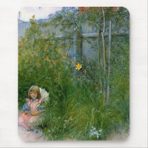 Brita im Blumen-Bett c1897 Mousepads