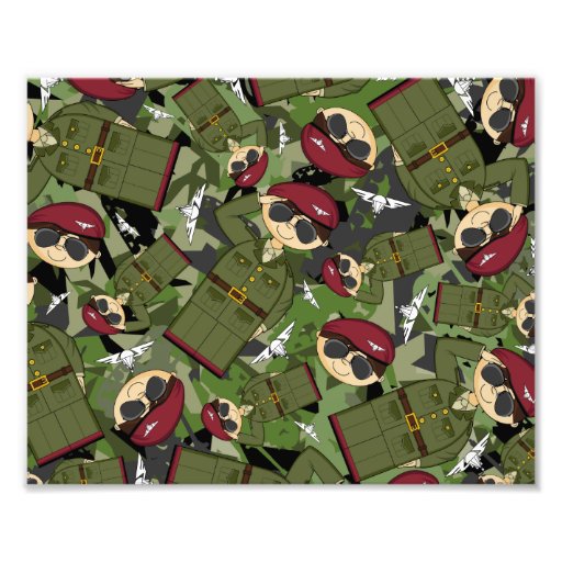 Britische Armee-Soldat-Foto-Druck