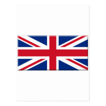 Britische Flagge abgeschrägt Postkarten