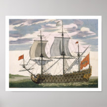 Britische Marine: ein erstklassiges Schiff, welche Posterdrucke