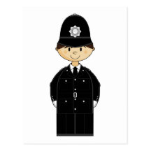 Britische Polizist-Postkarte