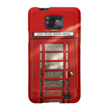 Britische rote Telefonzelle personalisiert Samsung Galaxy S2 Cover