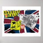 BRITISCHE Überlastung Sex Pistols Toms und Jerry Posterdrucke