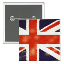Britischer Flaggen-Gewerkschafts-Jack-Quadrat-Knop Button