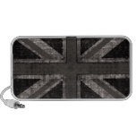 BRITISCHER Flaggenentwurf des Schwarzweiss-Schmutz Laptop Speaker