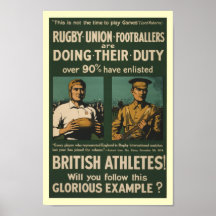 Britisches Rugby, Fußballspieler fordert Aufgabe Posterdrucke