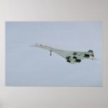British Airways Concorde auf abschließendem Abfall Plakatdruck