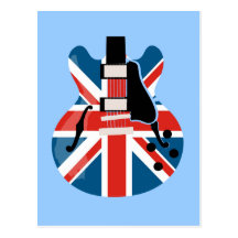 Britpop Gitarre Postkarten