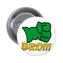 Bro große grüne Faust Button