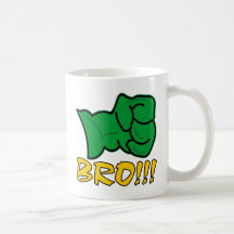 Bro große grüne Faust Kaffeehaferl