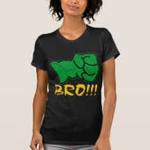 Bro große grüne Faust Shirts