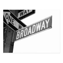 Broadway-Zeichen Postkarte
