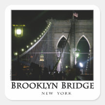 Brooklyn-Brücke Quadrataufkleber