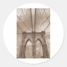 Brooklyn-Brücke Runde Aufkleber