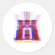 Brooklyn-Brücke Runder Sticker