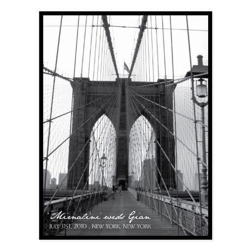 Brooklyn-Brücke Save the Date Postkarte