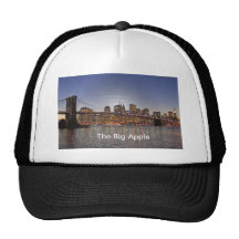 Brooklyn-Brücken-Skyline New York großes Apple Baseballmützen
