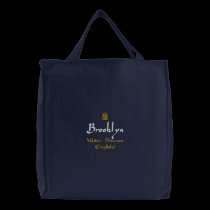Brooklyn-Name mit englischer Bedeutungs-Marine bestickte taschen