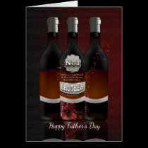 Brother Wine Bottles Father's Day Greeting Card No karten