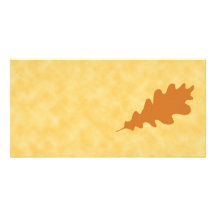Brown-Eichen-Blatt-Entwurf Personalisierte Photo Karte