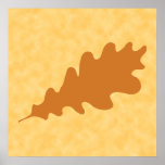 Brown-Eichen-Blatt-Entwurf Posterdrucke