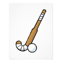 Brown-Feld-Hockey-Stock Personalisierte Ankündigungskarten