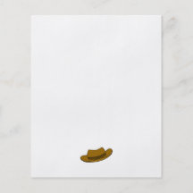 Brown-Hutillustration. Auf Weiß Flyerdruck