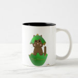 Brown-Katzen-Grün-Weihnachtsverzierungs-frohe Weih Tassen