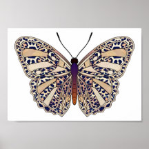 Brown-Leopard-Stellen - Schmetterlings-Plakat